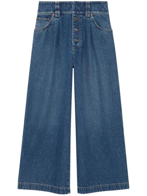 GUCCI logo-tag wide-leg jeans