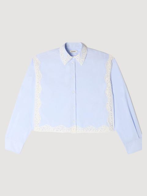 Sandro LACE DETAIL SHIRT