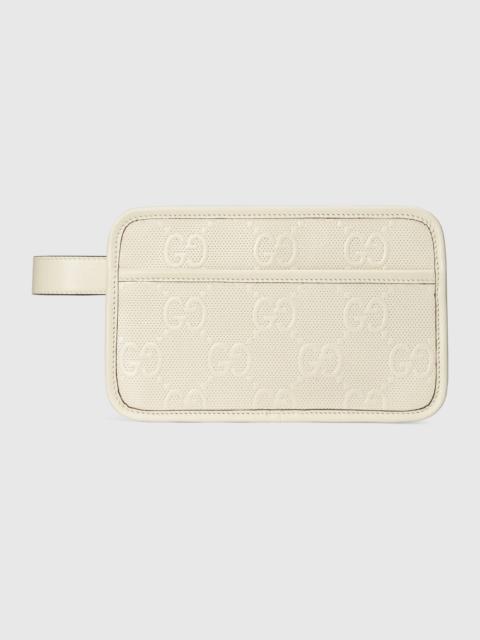 GUCCI GG embossed cosmetic case