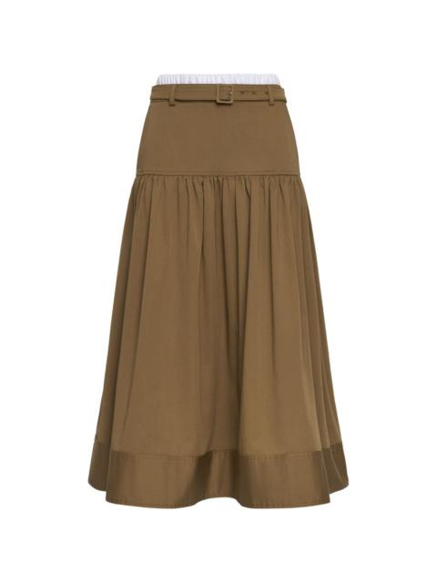 Cinq à Sept belted gathered skirt
