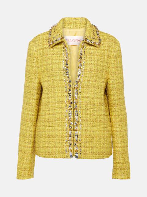 Embellished tweed jacket