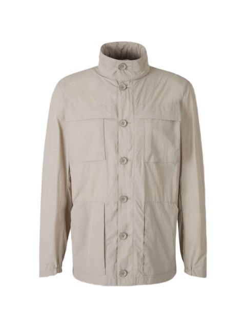 Herno detachable hood long down jacket