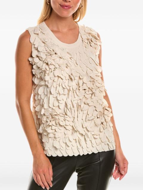 Brunello Cucinelli petal effect sleeveless top