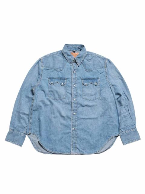 REMI RELIEF REMI RELIEF - 8.5oz DENIM WESTERN SHIRT - Sawtooth Flap Pockets - RN2048SDR