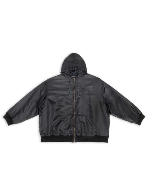 BALENCIAGA 3b sports icon padded zip-up hoodie