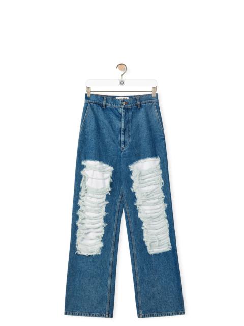 Loewe Ripped baggy jeans in denim