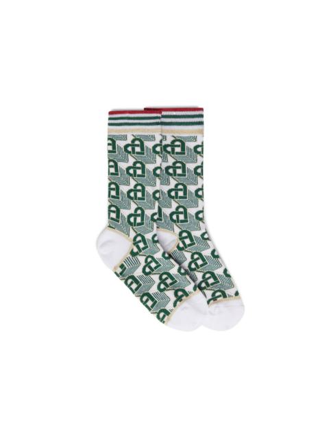 CASABLANCA Heart Monogram Crew Socks