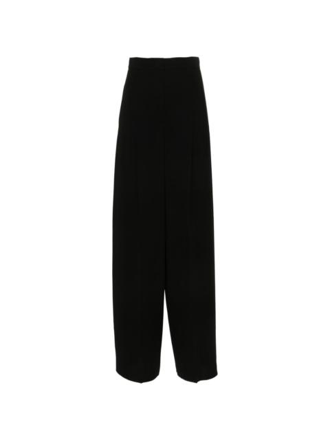 パンツ MAX MARA MIDNIGHT BLUE STRETCH COTTON ORCHE WIDE-LEG PANT Max Mara Midnight Blue Stretch Cotton Orche Wide-leg Pant