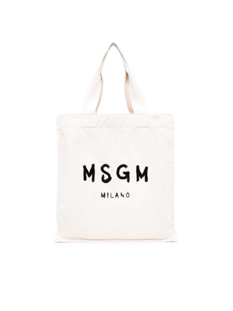 MSGM logo-print tote bag