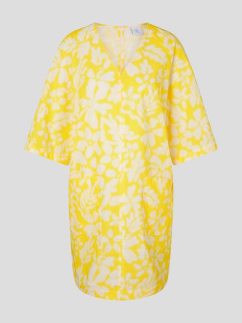 BOGNER CLIA MIDI DRESS IN YELLOW/OFF-WHITE