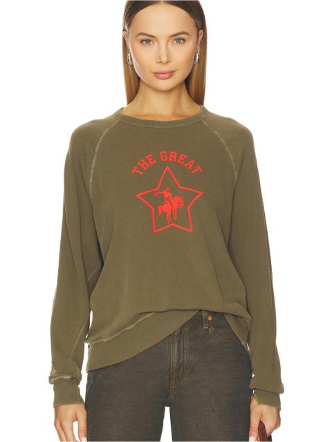 THE GREAT. The College Sweatshirt With Rodeo Star Graphic