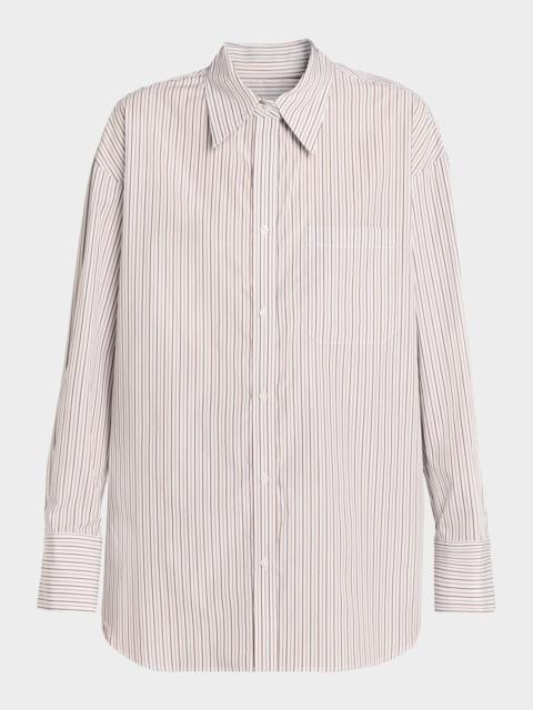 TWP Big Joe Striped Cotton Button-Front Shirt