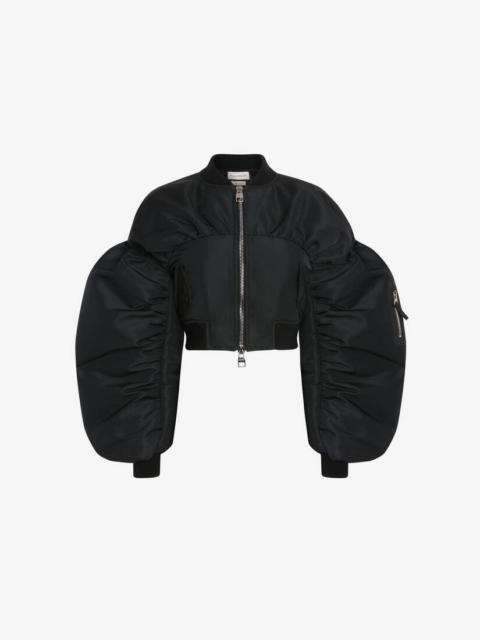 Alexander McQueen Couture Bomber Jacket in Black