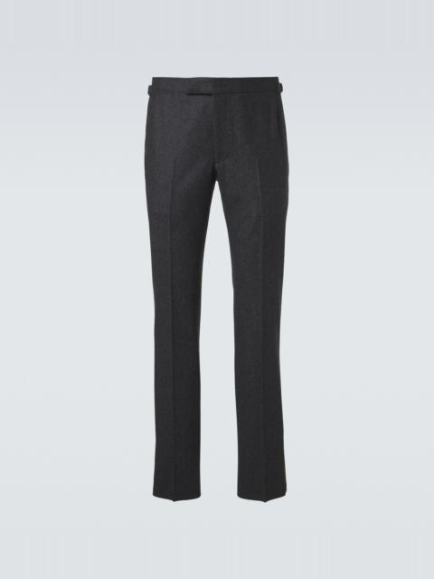 THOM SWEENEY Wool flannel slim pants