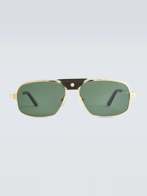 Cartier Rectangle-frame acetate sunglasses
