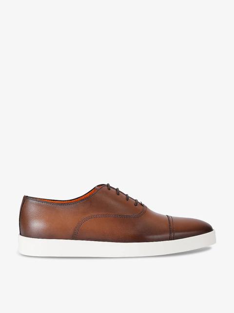 Santoni Atlantis leather low-top Oxford shoes
