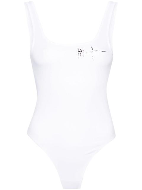 MUGLER Signature logo-print bodysuit