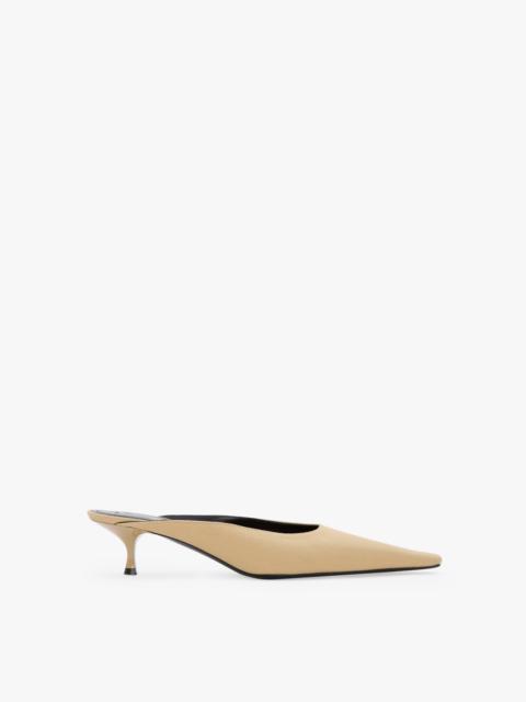 Victoria Beckham Sloan Mule 45 In Sand Cotton