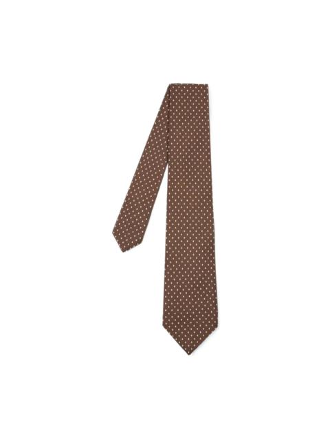 Paul Smith BROWN SILK PIN DOT TIE