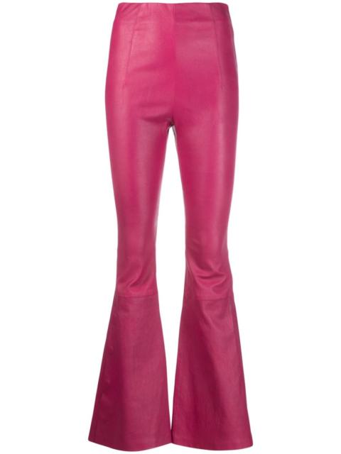 AMIRI high-waisted leather flared trousers
