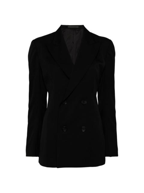 Yohji Yamamoto pleat-detail double-breasted blazer