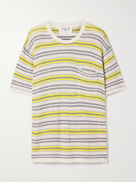 TWP Beach Stripe Big Boy Striped Cashmere T-shirt