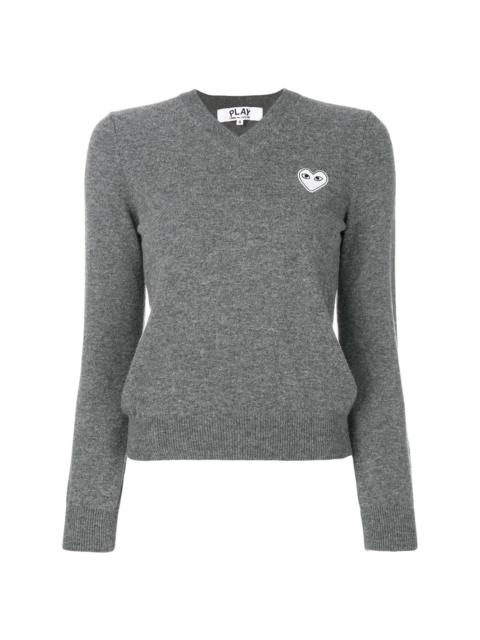 Comme des Garçons PLAY logo-patch knitted jumper