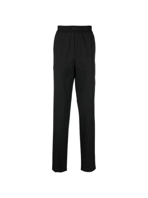 MSGM logo-waistband straight-leg trousers