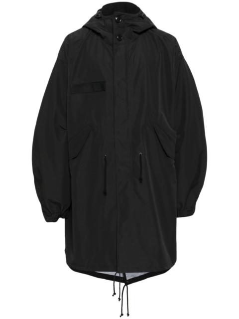 Junya Watanabe MAN drop-shoulder hooded parka coat