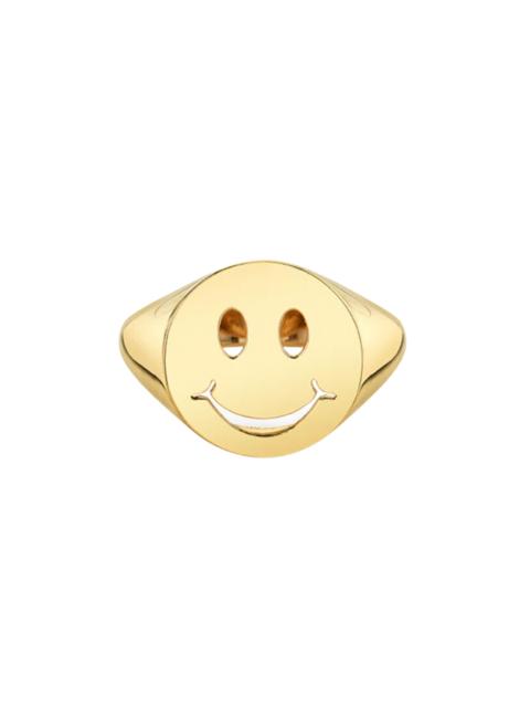 SYDNEY EVAN Happy Face Signet Ring