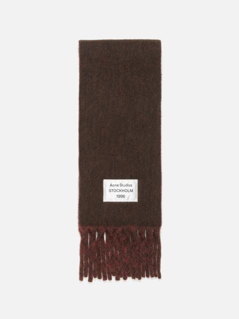 Acne Studios Bicolour Alpaca Scarf - Dark brown/brown