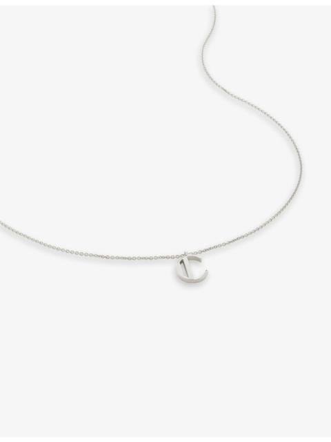 MONICA VINADER C letter-charm sterling-silver pendant necklace
