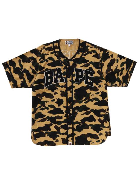 A BATHING APE® BAPE 1st Camo Baseball Shirt 'Yellow'