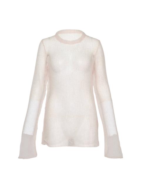 Yohji Yamamoto Long Sleeve Open Knit Sweater