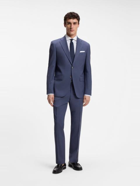 BOSS TWO-PIECE REGULAR-FIT SUIT IN MÉLANGE STRETCH WOOL