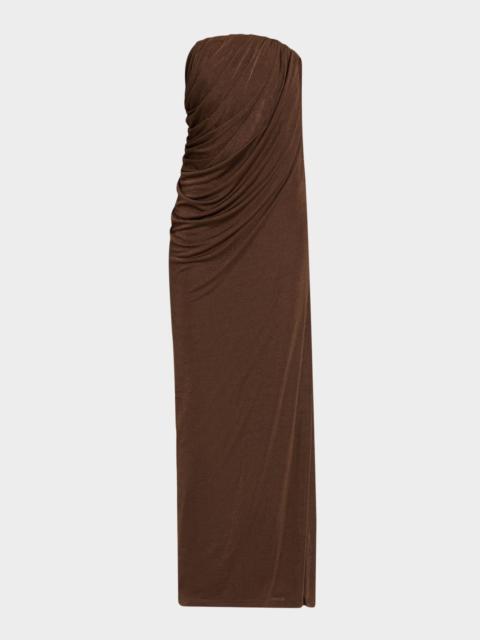 ANNA QUAN Zella Draped Strapless Dress