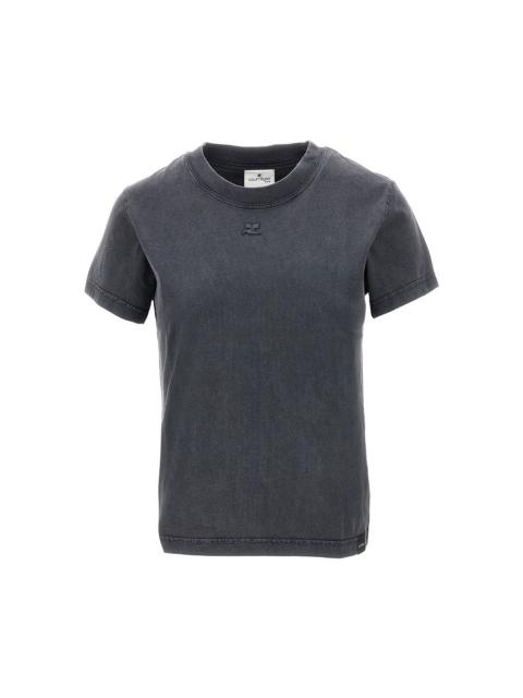courrèges STONE WASHED JERSEY T-SHIRT