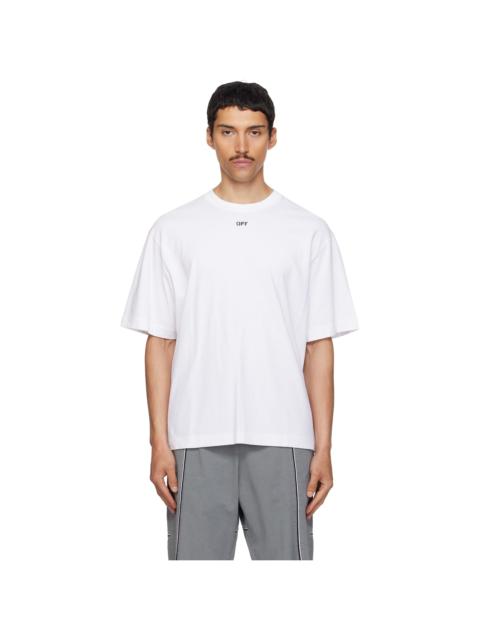 Off-White White Rubbed Paint Arrow Skate T-shirt