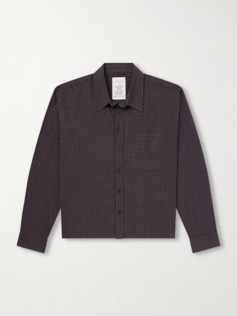 mfpen Priority Checked Cotton and Linen-Blend Shirt