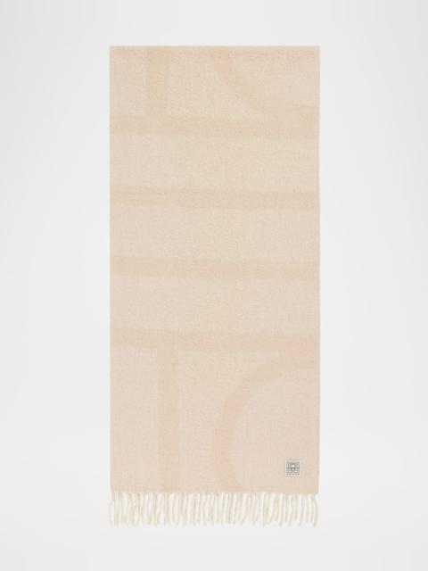 TOTEME Monogram Alpaca-Blend Jacquard Scarf