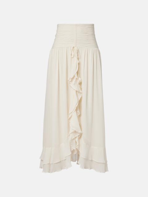 Poupette St Barth Neree ruffled maxi skirt