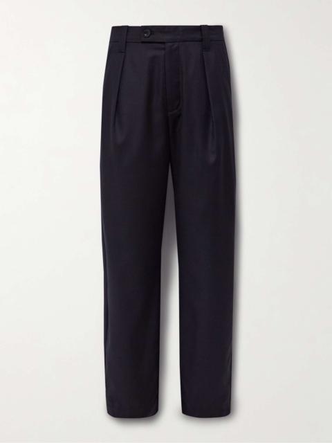A.P.C. Renato Tapered Pleated Lyocell and Wool-Blend Twill Trousers