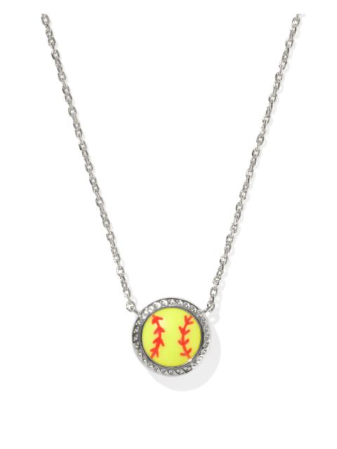 KENDRA SCOTT Softball Silver Short Pendant Necklace