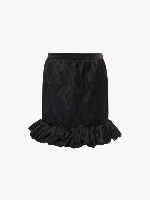 Chloé RUFFLED MINI SKIRT IN WASHED TECHNICAL SATIN