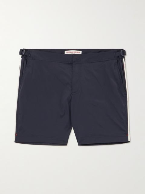 ORLEBAR BROWN Bulldog Straight-Leg Mid-Length Striped Swim Shorts Navy