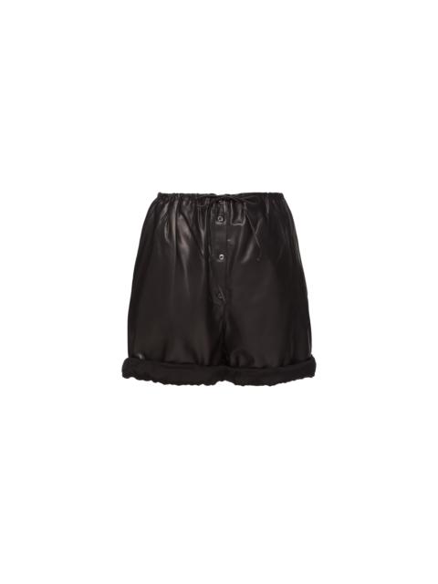 Nappa leather shorts
