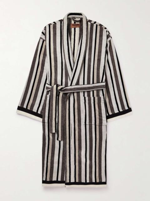 Missoni Craig Striped Cotton-Terry Jacquard Robe