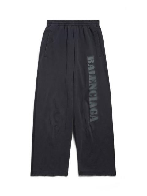 Stencil Type Baggy Sweatpants in Black/grey