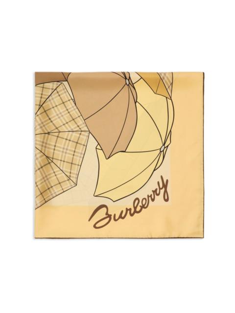Burberry Umbrellas silk scarf