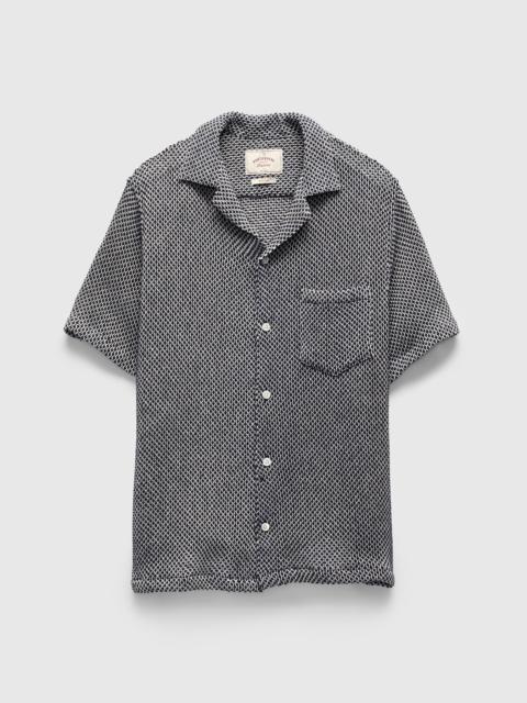 Portuguese Flannel Agora Knit Shirt in Navy
